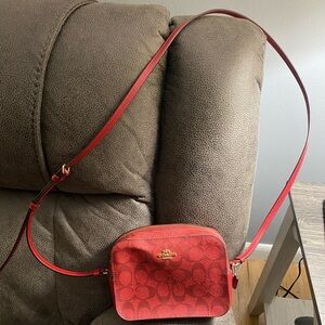 Coach Signature Red Crossbody Bag